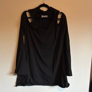 Killstar Cold Shoulder Bell Sleeve Dress XXL New